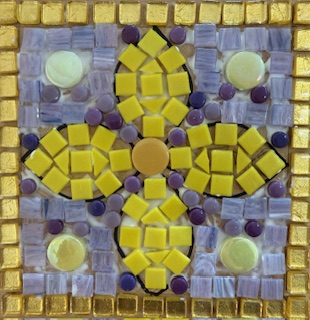 An example of someone's home-made mosaic made at the Sacred Heart's Church's workshop.